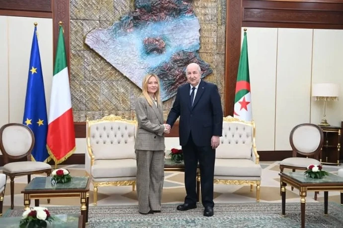 رئيس الجمهورية يجري محادثات على انفراد مع رئيسة مجلس الوزراء الإيطالي