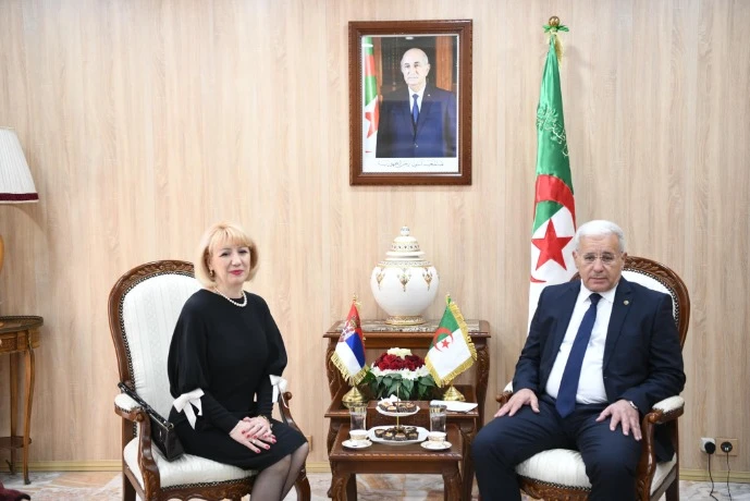 رئيس المجلس الشعبي الوطني يستقبل سفيرة صربيا لدى الجزائر