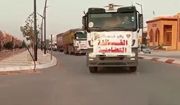 الجلفة: قافلة تضامنية لفائدة المتضررين من التقلبات الجوية نحو ولايتي بشار  والنعامة