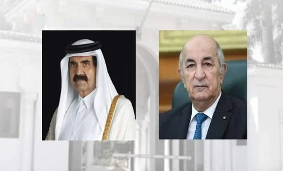 أمير دولة قطر السابق يهنئ رئيس الجمهورية بمناسبة فوزه بعهدة ثانية