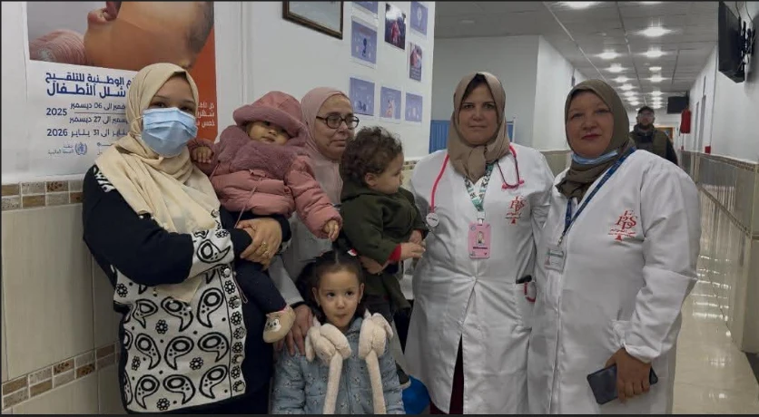 انطلاق الحملة الثالثة  للتلقيح ضد شلل الاطفال  : العيادة متعددة الخدمات بالعثمانية تجند طاقمها  لانحاج العملية