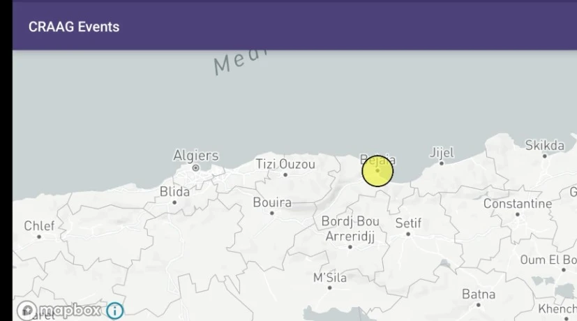 بجاية: هزة أرضية بشدة  3.5 درجات على سلم ريشتر بتيفرة