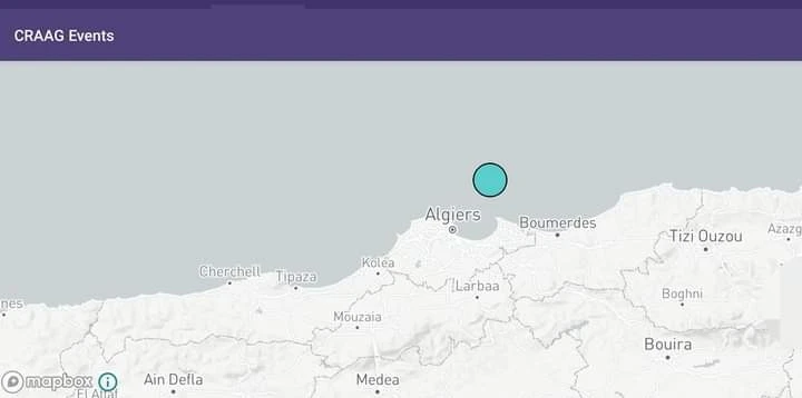 هزة أرضية بقوة 2،7 درجة تضرب الجزائر العاصمة