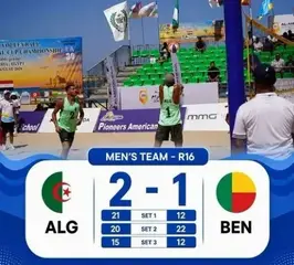 الكرة الطائرة الشاطئيةلبطولة إفريقيا: الجزائر تتغلب على البنين (2-1) وتعبر للدور ربع النهائي