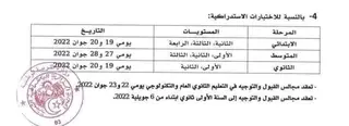 تحديد تواريخ الامتحانات الاستدراكية للأطوار التعليمية الثلاث