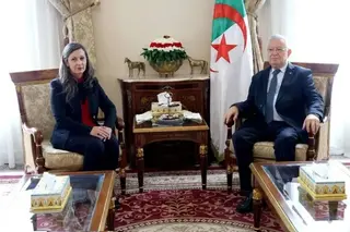 رئيس مجلس الأمة يستقبل رئيسة المجلس الشعبي الوطني
