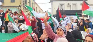 وقفة تضامنية مع الشعب الفلسطيني بعاصمة الأمير عبد القادر