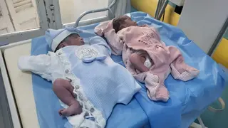 المؤسسة الاستشفائية نوار فضيلة ... عشرينية تنجب 4 توائم  في حالة  صحية جيدة