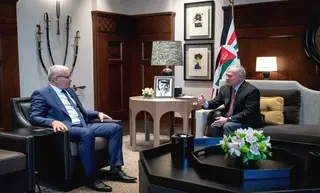 رئيس المجلس الشعبي الوطني يستقبل من طرف ملك الأردن