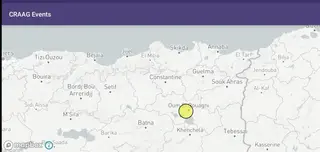 أم البواقي: هزة أرضية بشدة 3.2 درجات على سلم ريشتر