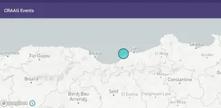 هزة أرضية بشدة;3.8 درجات على سلم ريشتر شمال العوانة ولاية جيجل